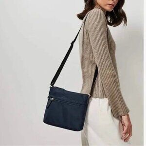 Radley London Pocket Essentials Black Nylon Crossbody Purse Bag With Adjustable